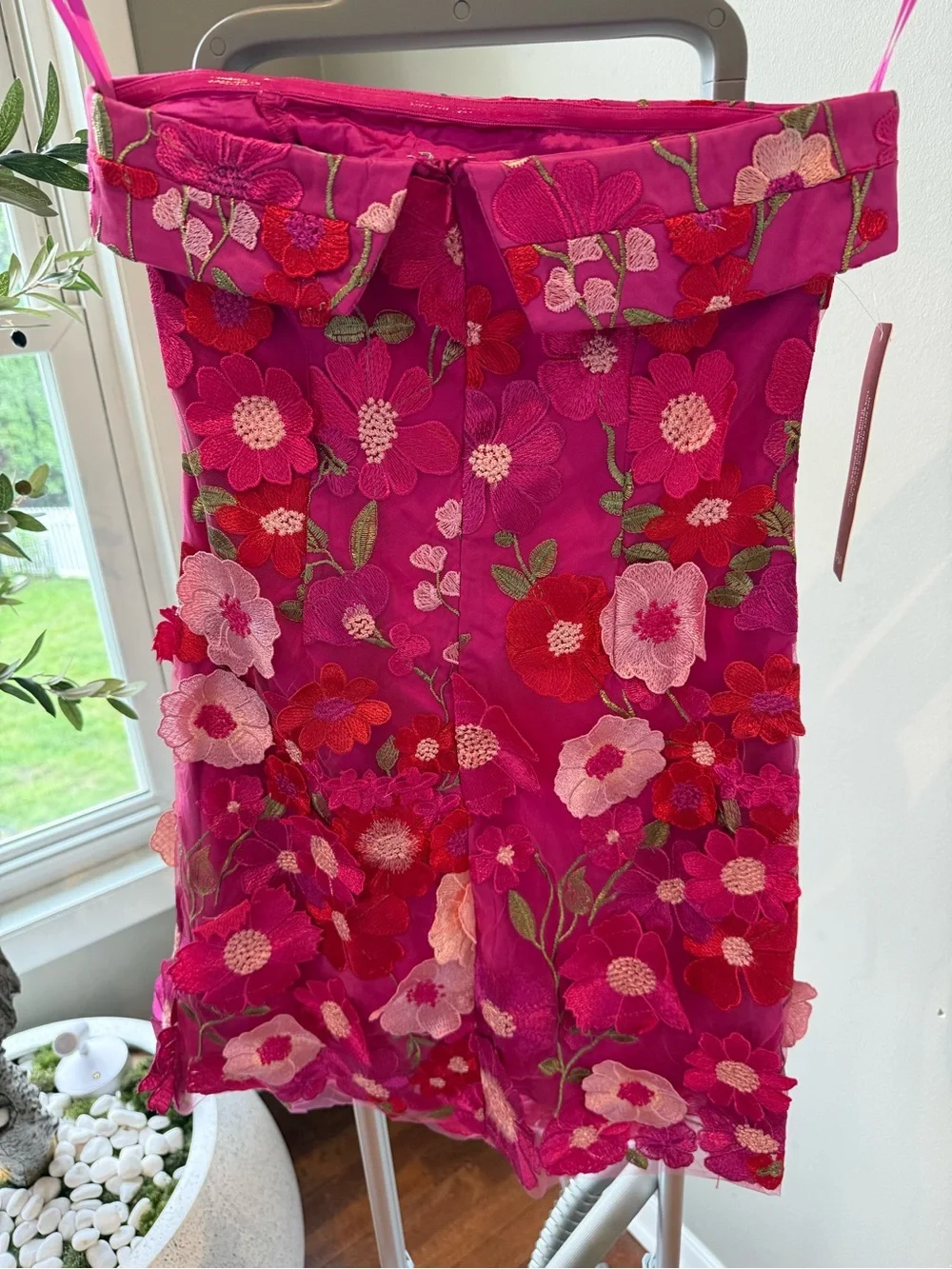Petal & Pup Hot Pink Strapless Floral Dress - Picture 5 of 6